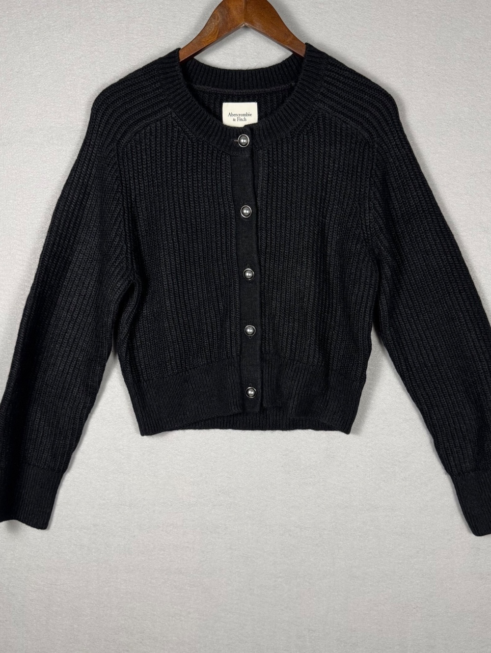 Abercrombie & Fitch Women's Medium Black Cardigan Sweater
